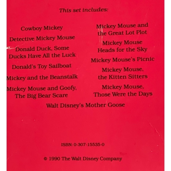 Mickey Mouse & Friends 12 Little Golden Books Set (1990) - Picture 4 of 10